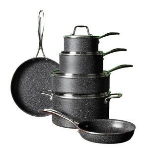 Henckels Capri Notte Granitium 10 Piece Cookware Set Nonstick Italy NIB